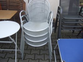 Kovové židličky - skladem 4 ks